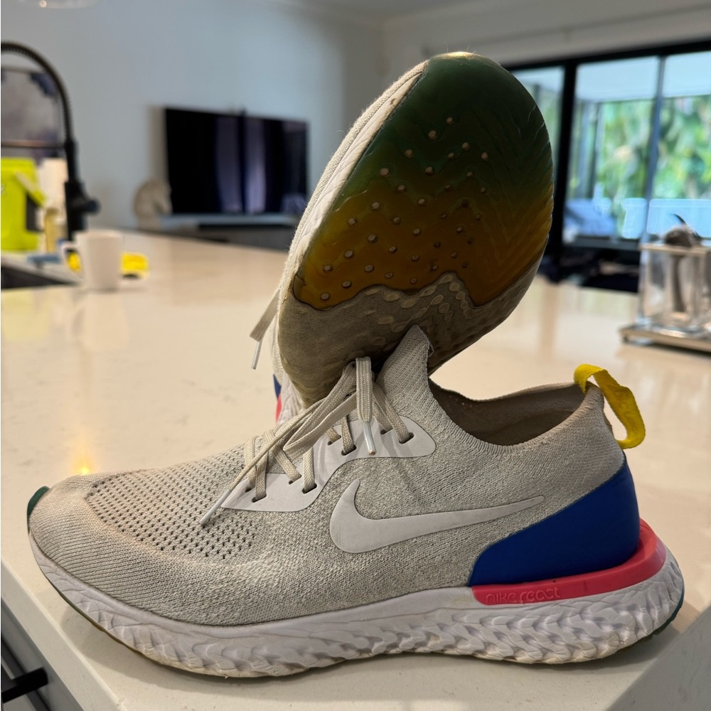 Nike React Flyknit White Sneakers - Men’s size 10.5